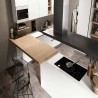 Caprera modular kitchen, with groove door opening