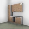 Panarea modular kitchen, with groove door opening