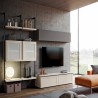 Saturno 303 living room, ash gray color, bleached oak QSM303