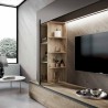 Saturno 304 living room, ash gray color, QSM304 oak