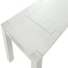 Extendable Syria table, in solid wood, brushed fir, white color