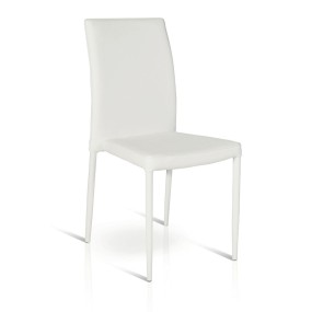 Elsa padded chair, completely covered in eco-leather, metal frame, chair x 4 pcs.
