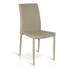 Elsa padded chair, completely covered in eco-leather, metal frame, chair x 4 pcs.