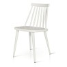 Sedia Diva con seduta e schienale in polipropilene  e struttura in metallo, colore bianco e nero, sedia x 2 pz.
