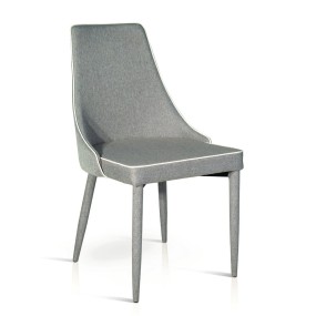 Sedia Ambra in tessuto imbottita, struttura in metallo tubolare 47 x 57 x 88 cm, sedia x 4 pz.
