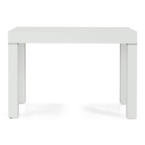 Tavolo consolle Panarea 3 in laminato bianco frassinato, allungabile fino a 300 cm