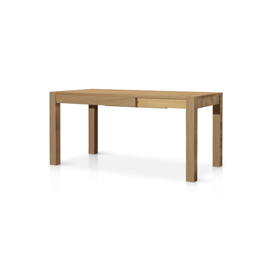 Ibiza extendable table in solid wood, with a 50 cm