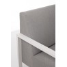 Salon d'extérieur Nives KS01, structure en aluminium blanc, tissu imperméabilisé