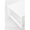 Nives KS01 outdoor lounge, white aluminum structure, waterproofed fabric
