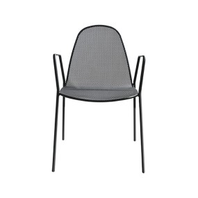 Chaise d'extérieur Mirabella 2, couleur anthracite, empilable