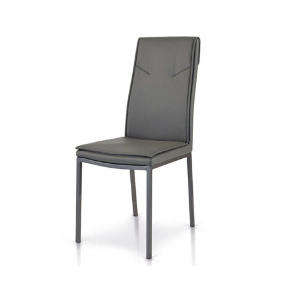 Cora chair upholstered in eco-leather metal legs 923