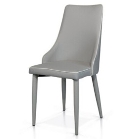 Ligia chair in eco-leather, metal legs 980