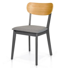 Stockholm chair in beech wood and fabric seat, two-tone, chair x 2 pcs