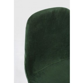 Irelia bar stool in velvet, green color