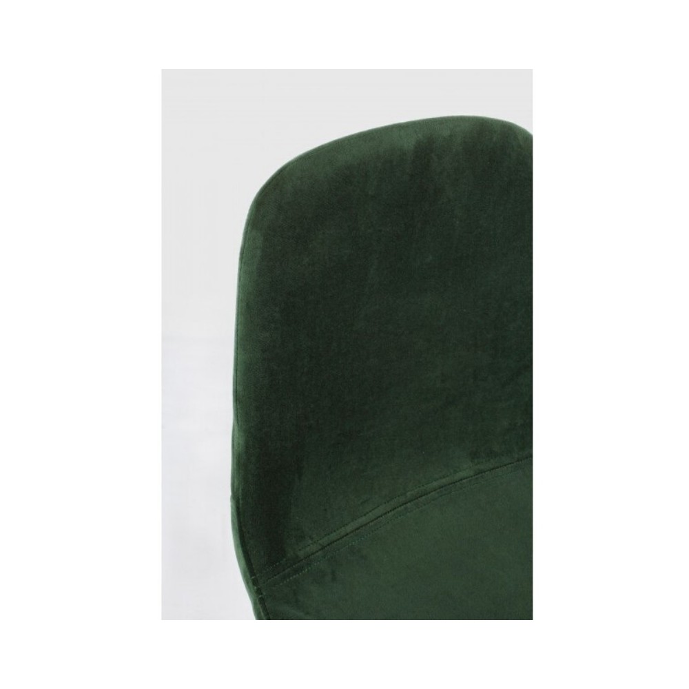 Irelia bar stool in velvet, green color and
