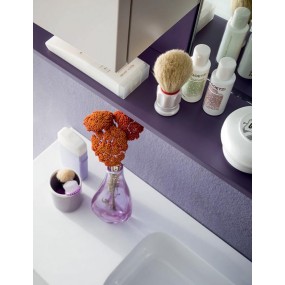 Salle de bain Boris, profondeur 35 cm, gain de place, coloris chanvre mat, iris mat