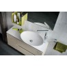 Salle de bain Igor, profondeur 35 cm, gain de place, coloris argile nouée, kiwi mat