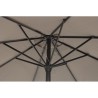 Parapluie Kalife 3M, structure acier anthracite, tissu polyester gris tourterelle