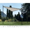 Gerba 3X3 gazebo with steel structure, polyester canvas in dove gray color