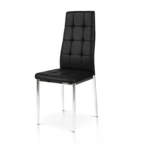Sidney chair with metal frame and eco-leather seat, 6 pcs packaging.