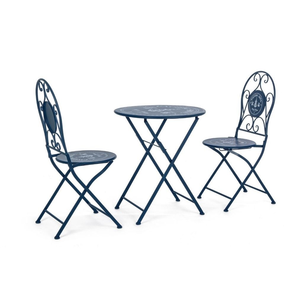 Bistrot Pacific outdoor table and 2 chairs set in
