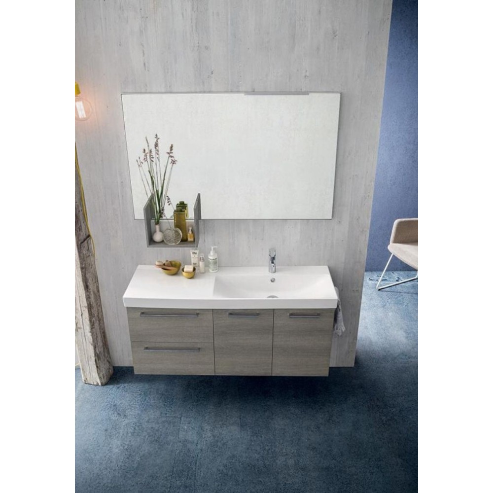 Kevin bathroom, space-saving 35 cm depth, Light Gray Oak color