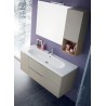 Salle de bain Sanseno profondeur 45 cm, couleur Chanvre Mat, Chêne Naturel