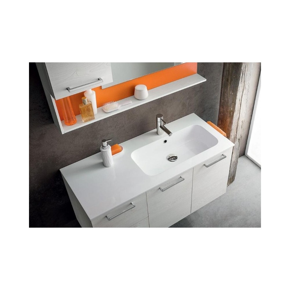 Salle de bain Sirio profondeur 45, coloris Blanc