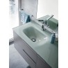 Rovigo bathroom, depth 50 cm, color Terranova Opaco, Platino Opaco