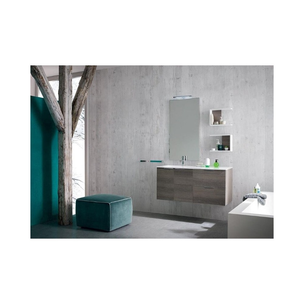 Palermo bathroom depth 50 cm, color Dark Gray Oak,