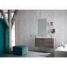 Salle de bain Palermo profondeur 50 cm, couleur Chêne Gris Foncé, Blanc Mat