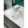 Salle de bain Palermo profondeur 50 cm, couleur Chêne Gris Foncé, Blanc