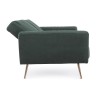 Johnny sofa bed with eucalyptus wood structure, dark green velvet