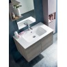Salle de bain Sondrio profondeur 50 cm, coloris Chêne Gris Clair, Chanvre Mat
