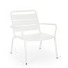 Marlyn outdoor armchair in steel, white color, x 2 pcs