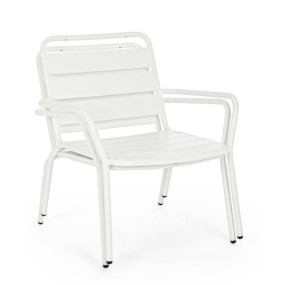 Marlyn outdoor armchair in steel, white
