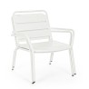 Marlyn outdoor armchair in steel, white color, x 2 pcs