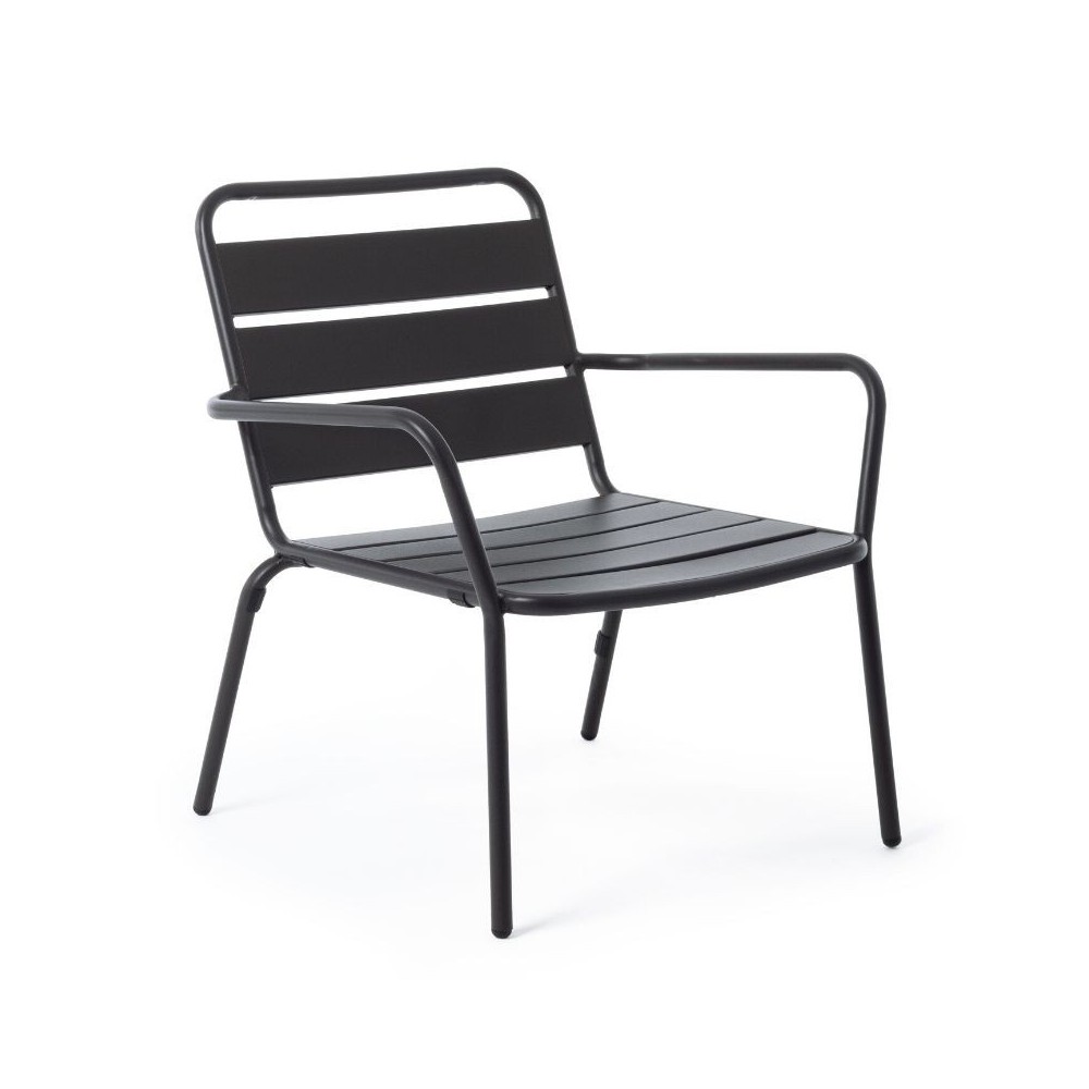 Marlyn outdoor armchair in steel, anthracite color, x 2 pcs
