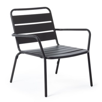 Marlyn outdoor armchair in steel, anthracite color, x 2 pcs