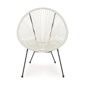 Parker outdoor armchair in steel, white color, x 4 pcs