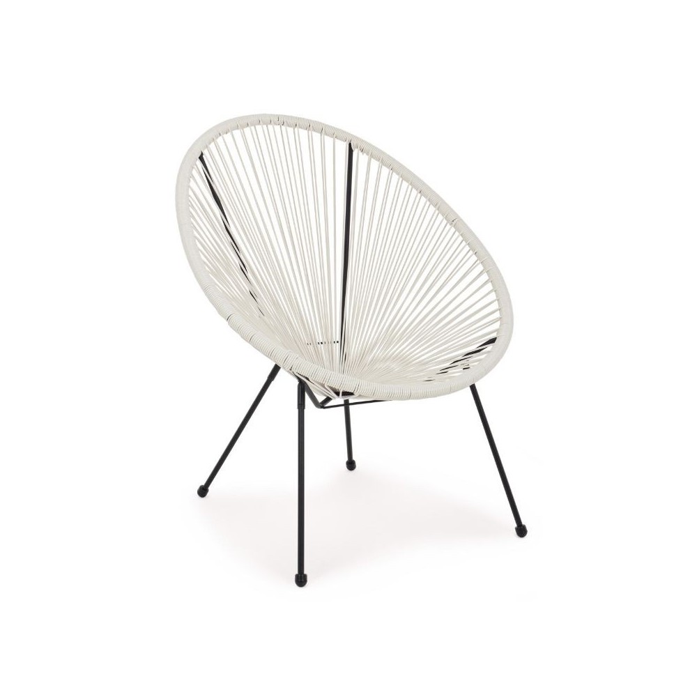 Parker outdoor armchair in steel, white color, x 4 pcs