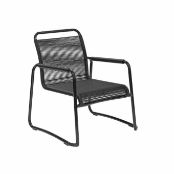 Kloe outdoor armchair, woven in PVC, aluminum structure