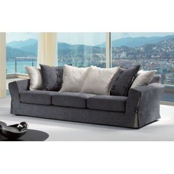 Parker 3 seater sofa, in removable fabric, with solid fir wood structure