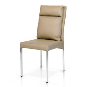 Oppo rtunity modern chair in eco-leather, metal frame, x 4 pcs