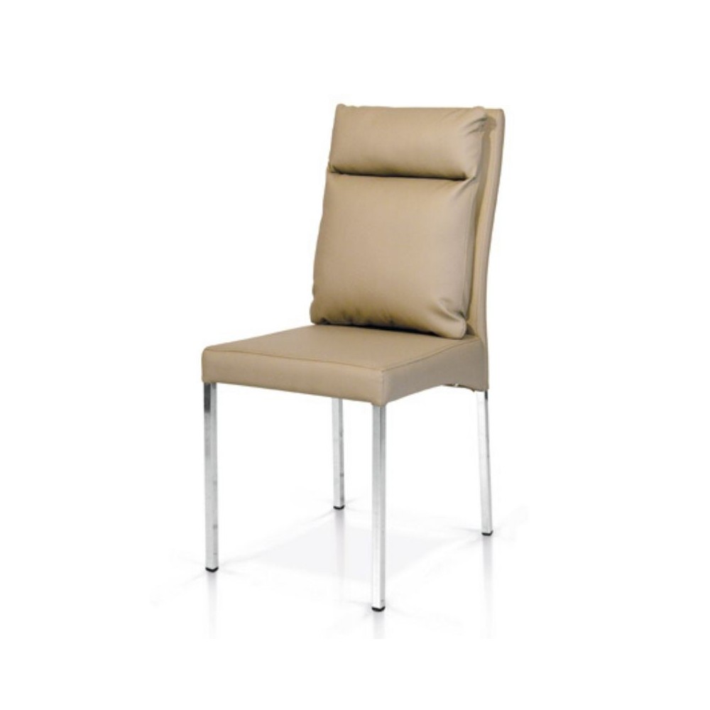 Oppo rtunity chair in eco-leather, 954 chromed metal legs