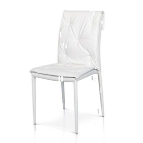 Chaise moderne Marvel en éco-cuir, structure en métal enduit, x 4 pcs