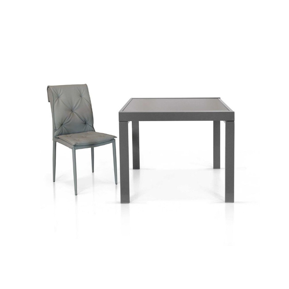 Marvel modern chair in eco-leather, coated metal legs 977