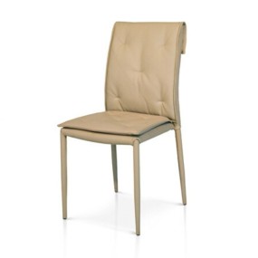 Chaise moderne Marvel en éco-cuir, structure en métal enduit, x 4 pcs