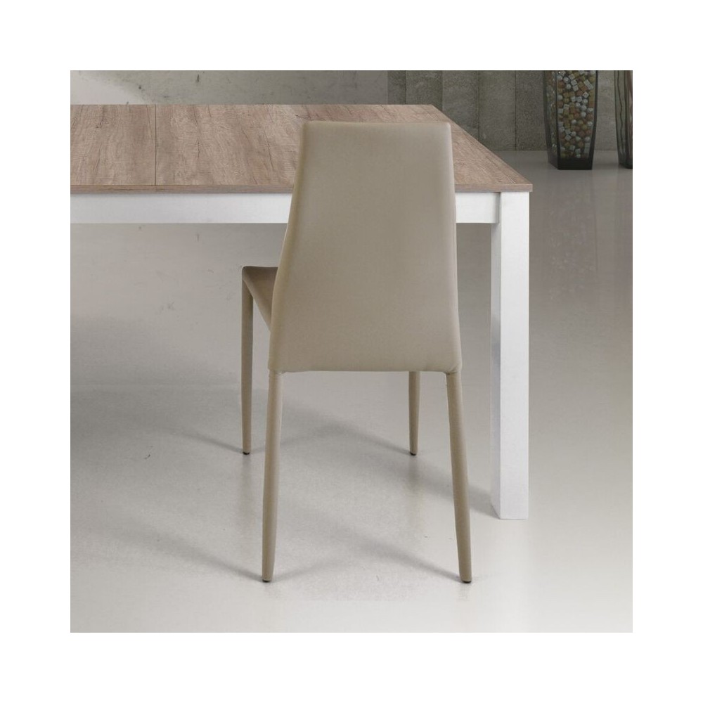 Miria chair in eco-leather, coated metal frame, x