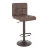 Greyson bar stool with imitation leather upholstery, vintage brown color, x 2 pcs